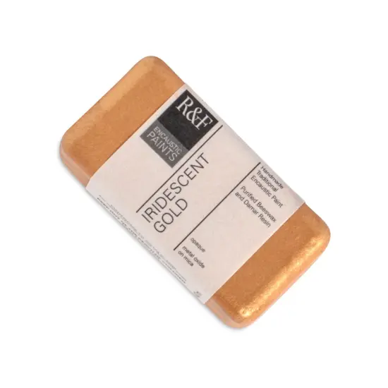 R&F Encaustic Paint Block - Iridescent Gold, 40 ml block {1}