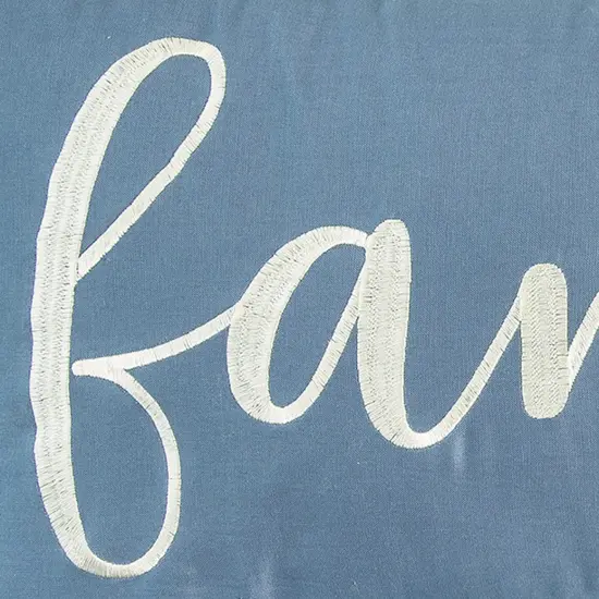 Embroidered "Family" Cursive Script Rectangle Accent Pillow, 12" x 24" {4}