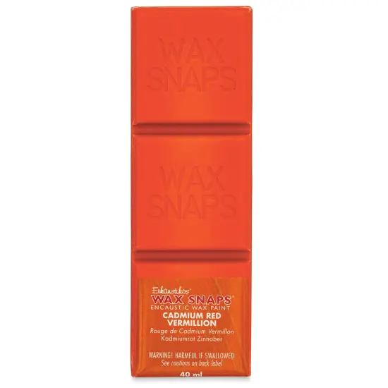 Enkaustikos Wax Snaps Encaustic Paints - Cadmium Red Vermilion, 40 ml cake {1}