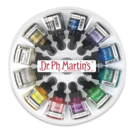 Dr. Ph. Martin's Iridescent Calligraphy Ink Set - Set 1, 1 oz bottles {2}