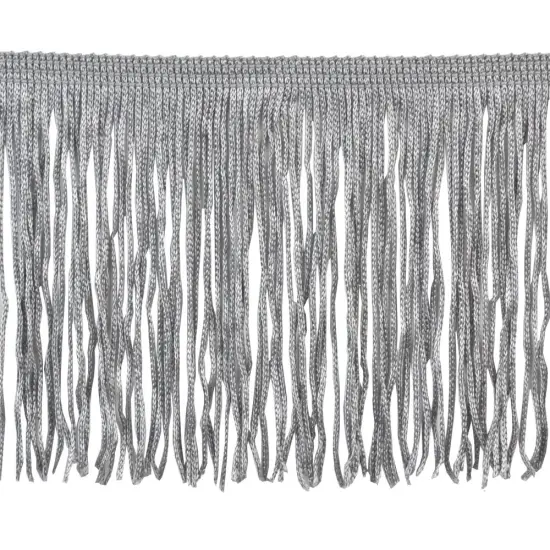Belagio Chainette Fringe, 4" Wide, 10-Yard Bolt, Silver {1}
