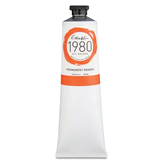 Gamblin 1980 Oils - Permanent Orange, 150 ml tube {1}