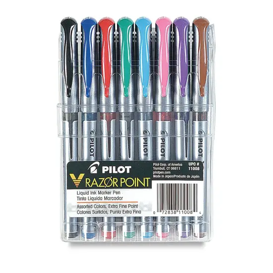 Pilot V-Razor Point Marker Pen Set - Set of 8 {2}