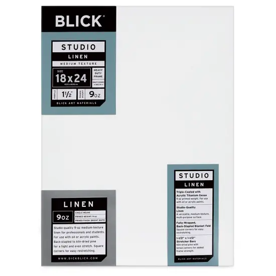 Blick Studio Linen Stretched Canvas - 18" x 24", Gallery 1-1/2" Profile {1}