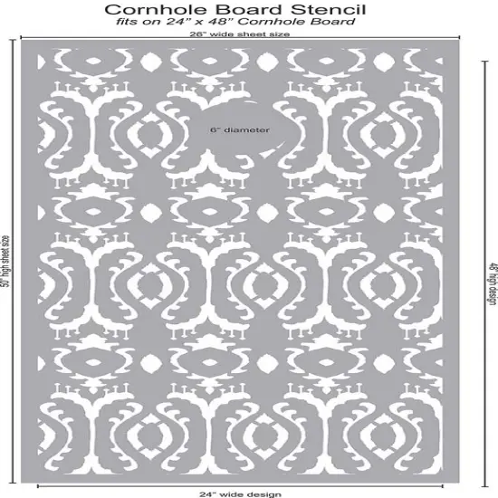 Ikat Cornhole Board Stencil {3}