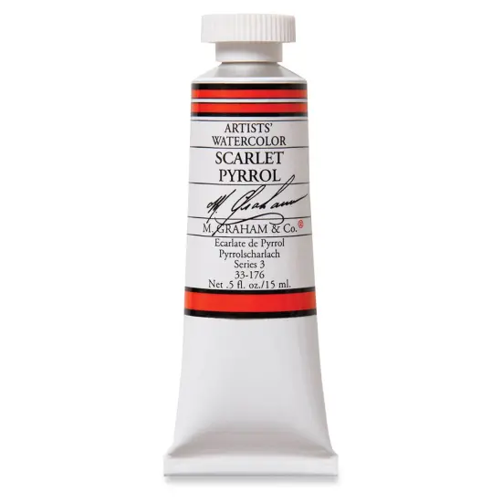 M. Graham Artists' Watercolor - Scarlet Pyrrol, 15 ml Tube {1}