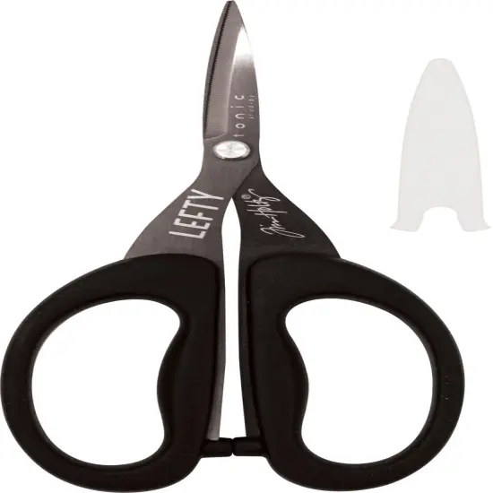 Tim Holtz Non-Stick Titanium Micro Serrated Mini Snips 5"-Left-Handed {6}