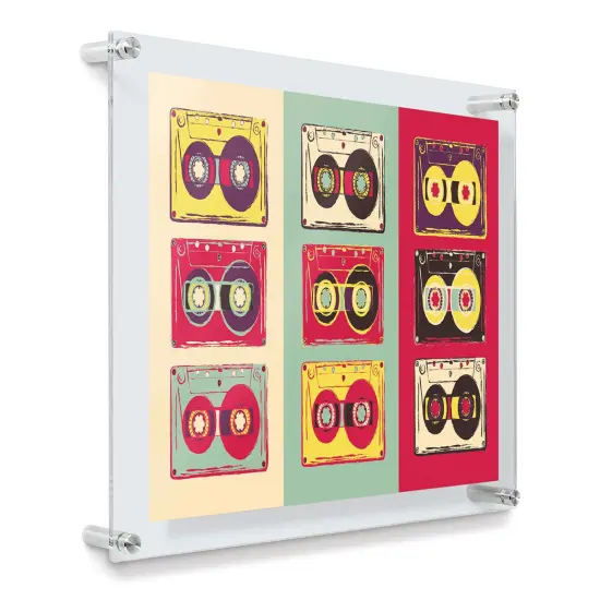 Wexel Art Double Panel Acrylic Display Frame - 19" x 23", Silver Hardware {1}