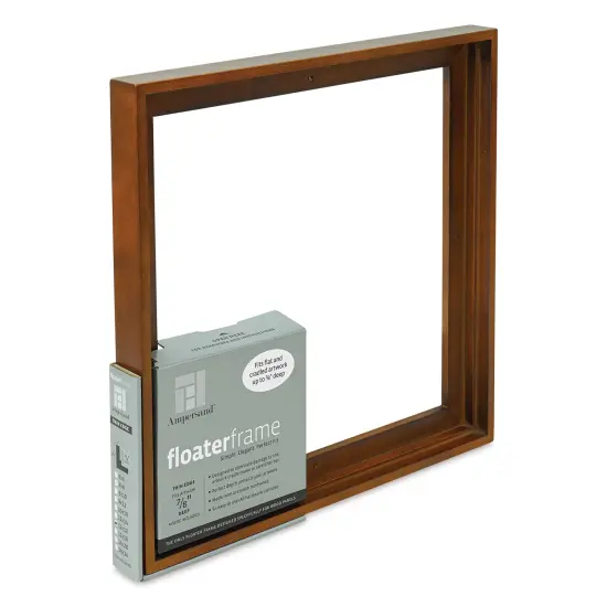 Ampersand Floaterframe - Thin, Walnut, 12" x 12", 7/8" {1}