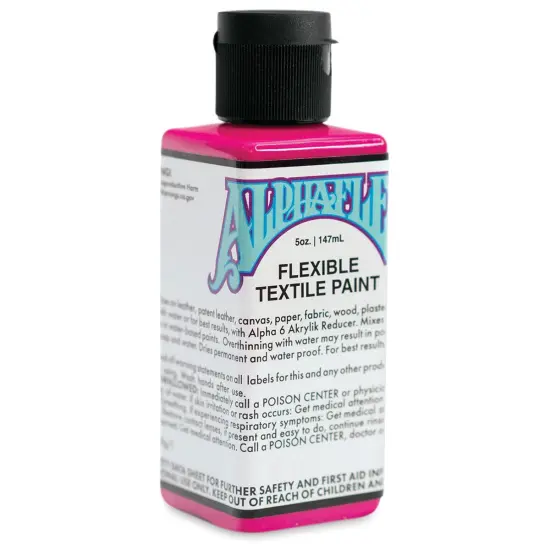 Alpha6 AlphaFlex Textile and Leather Paint - Electroshock Magenta, 147 ml, Bottle {1}
