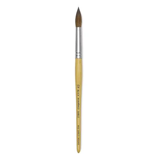 Blick Academic Sable Brush - Round, Natural Handle, Size 12 {1}