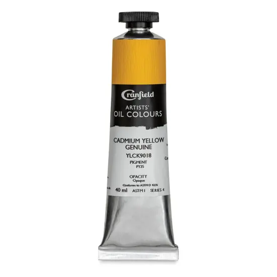 Cranfield Artists' Oils - Cadmium Yellow Genuine, 40 ml, Tube {1}