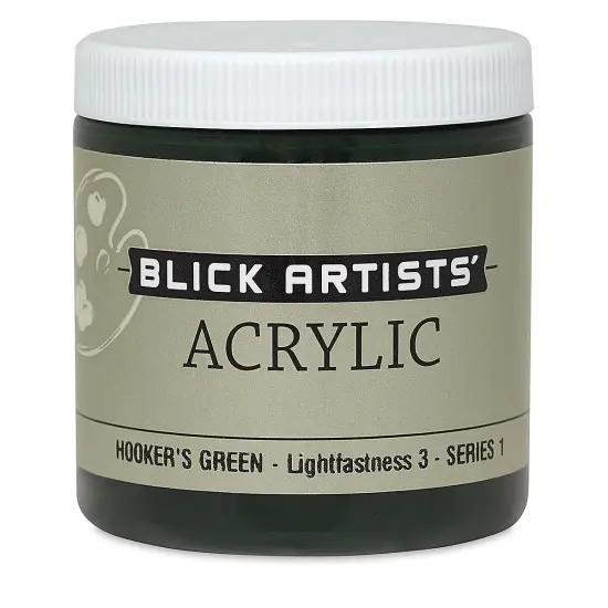 Blick Artists' Acrylic - Hooker's Green, 8 oz jar {2}