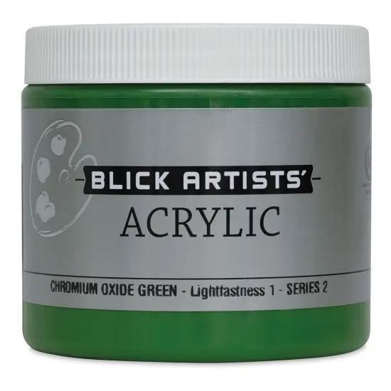 Blick Artists' Acrylic - Chromium Oxide Green, 16 oz jar {1}