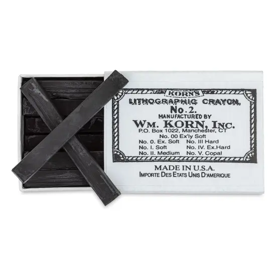 Korn's Lithographic Crayons - Box of 12, #2 Medium {1}