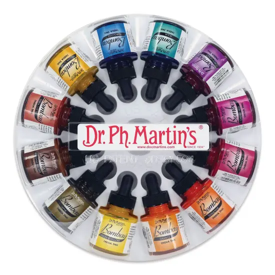 Dr. Ph. Martin's Bombay India Ink - 1 oz, Round Set, Set of 12 {2}