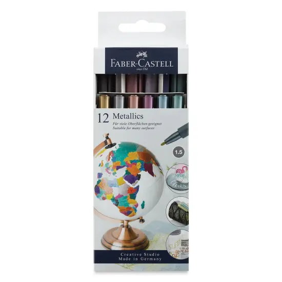 Faber-Castell Metallic Markers - Set of 12, 1.5 mm {1}