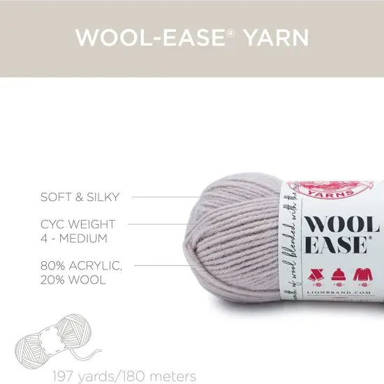 (Pack of 3) Lion Brand Wool-Ease Yarn -Rose Heather {4}