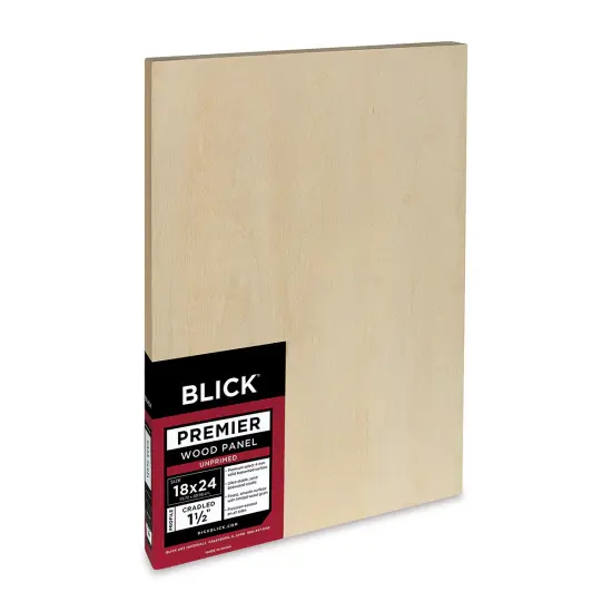 Blick Premier Wood Panel - 18" x 24", 1-1/2" Gallery Profile, Cradled {1}