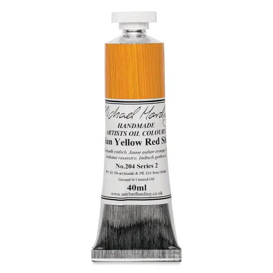 Michael Harding Artists Oil Color - Indian Yellow Red Shade, 40 ml tube {1}