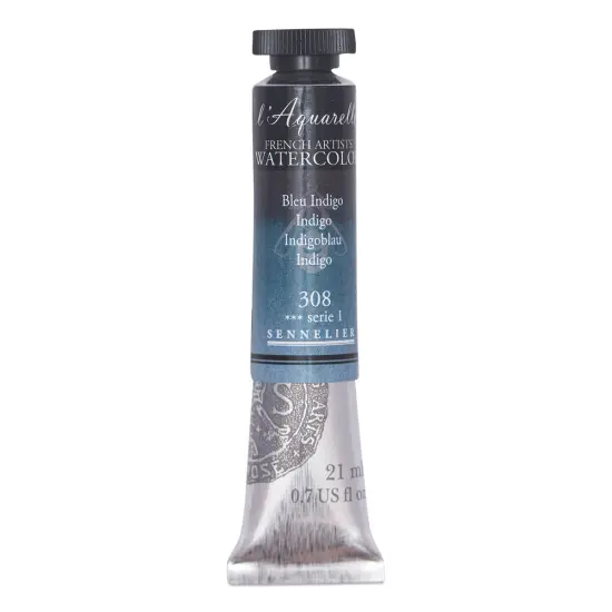 Sennelier French Artists' Watercolor - Indigo, 21 ml, Tube {1}