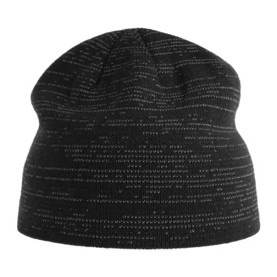 Atlantis Headwear&reg; Sustainable Reflective Beani Dark Grey {4}