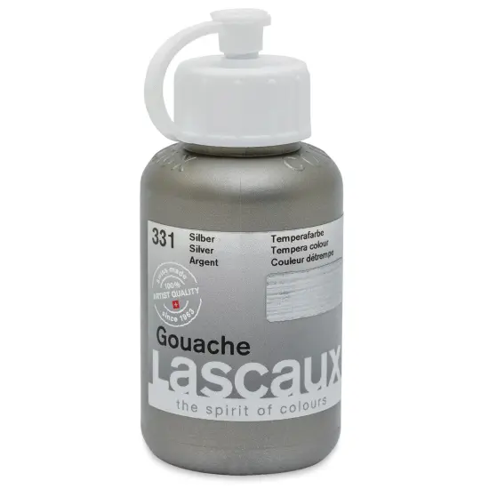 Lascaux Acrylic Gouache - Silver, 85 ml bottle {1}