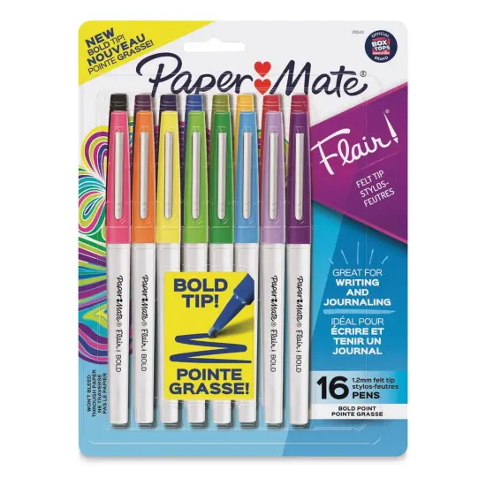 Paper Mate Flair Bold Pens - Set of 16 {1}