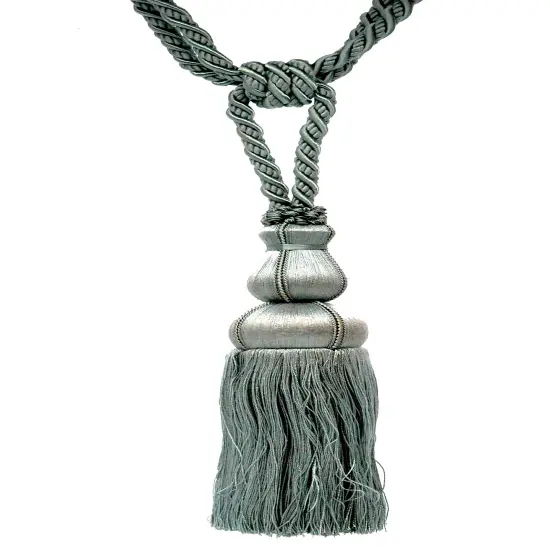 Belagio Single Tassel Tie-Back, 10" Long Tassel, Colors Collection, Light Blue {1}