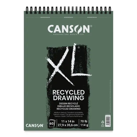 Canson XL Recycled Drawing Pad - 11" x 14", Wirebound Top, 60 Sheets {1}