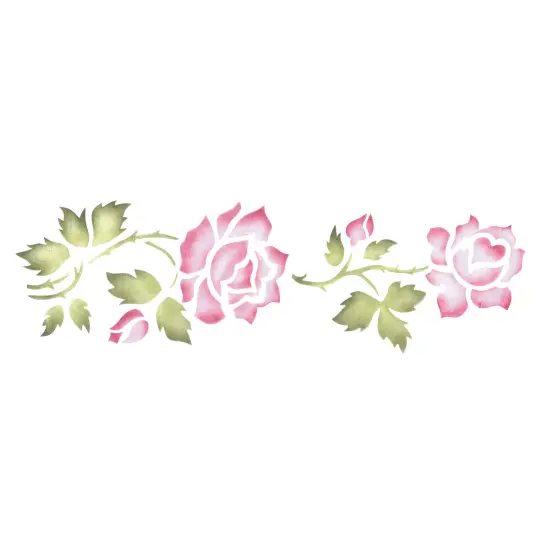 Large Rose Wall Stencil | 714 by Designer Stencils | Reusable Art Craft Stencils for Painting on Walls, Canvas, Wood | {1}