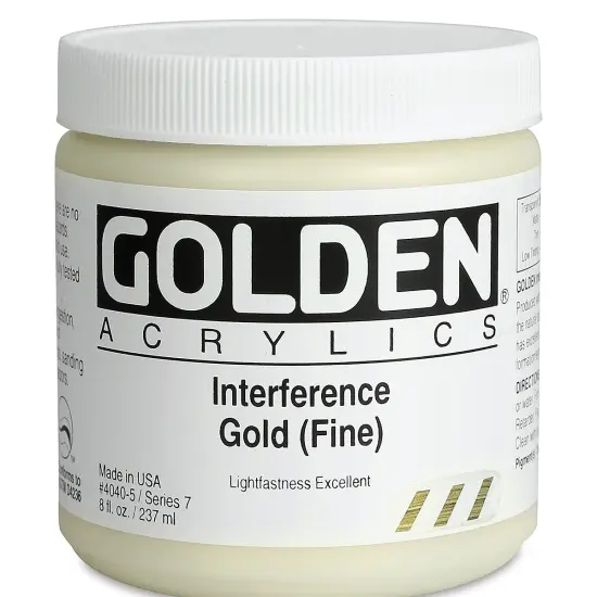 Golden Heavy Body Artist Acrylics - Interference Gold (Fine), 8 oz Jar {1}