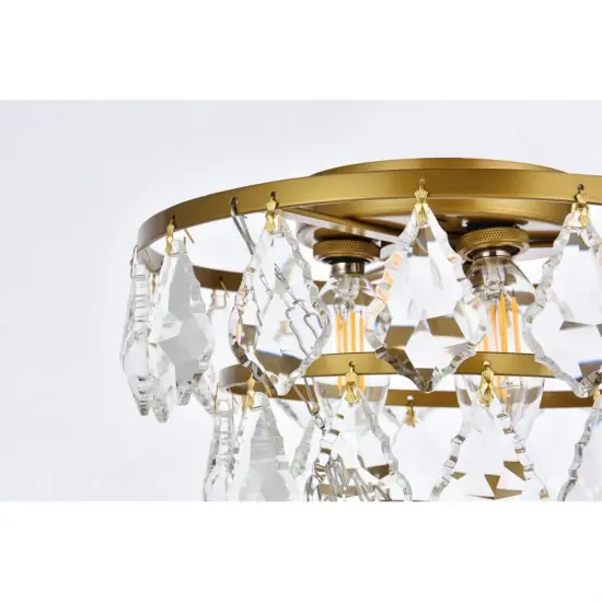 Ella 10 inch flush mount in brass {6}