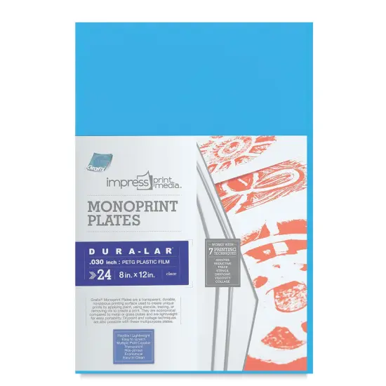 Grafix Impress Monoprint Plates - 8" x 12", Pkg of 24 {2}
