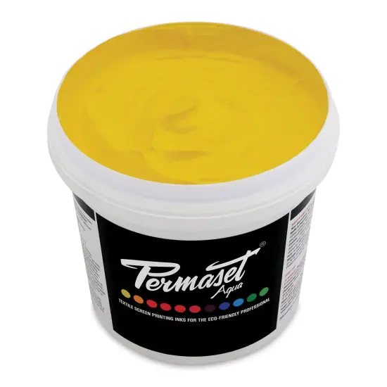 Permaset Aqua Fabric Ink - Supercover Mid Yellow, Liter {1}