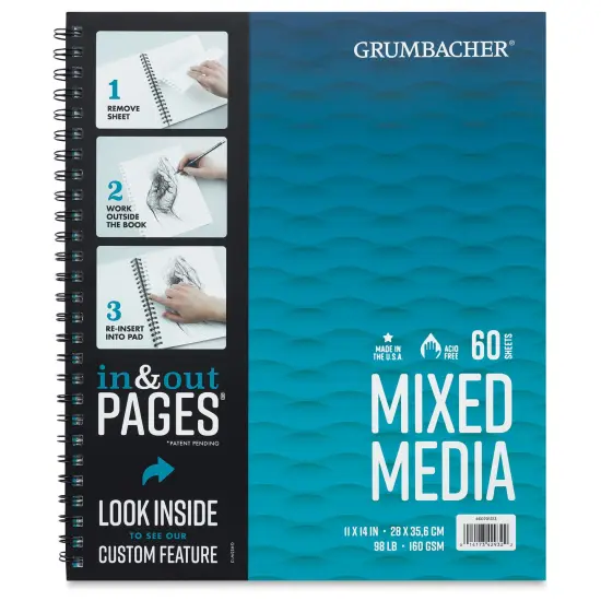 Grumbacher Mixed Media In & Out Pad - 11" x 14", 60 Sheets {1}
