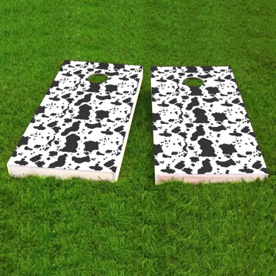 Cowhide Print Cornhole Board Stencil {1}