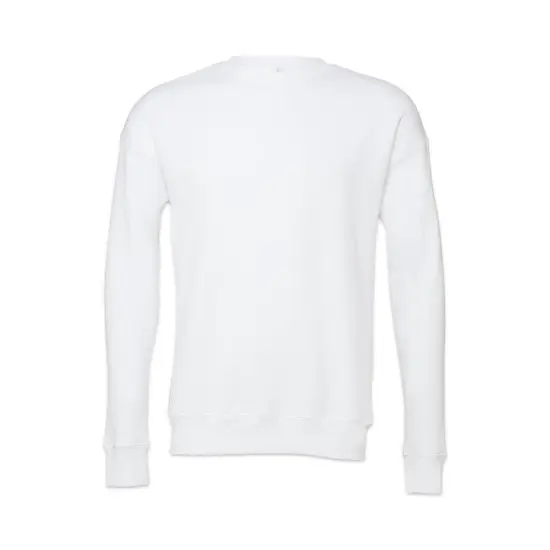 Bella + Canvas Unisex Sponge Fleece Drop Shoulder Sweatshirt - White, Medium {1}