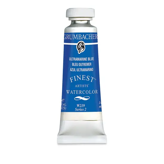 Grumbacher Finest Artists' Watercolor - Ultramarine Blue, 14 ml tube {1}
