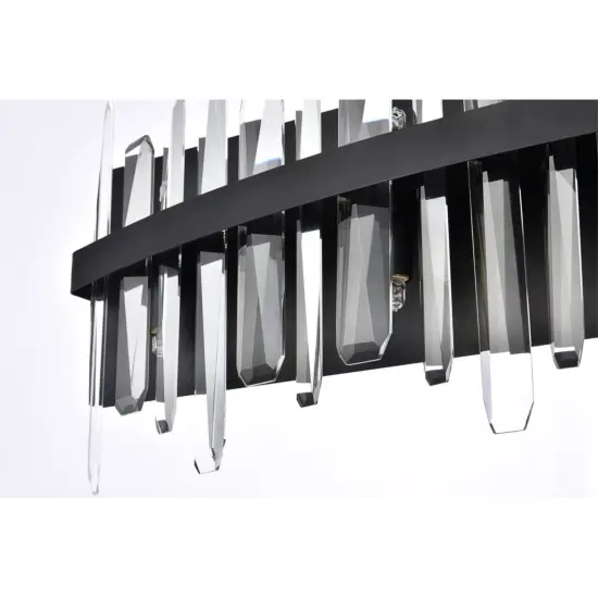 Serena 30 inch crystal bath sconce in black {6}