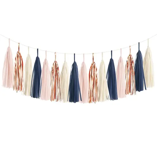 Tassel Garland Kit - Navy, Blush & Rose Gold {1}