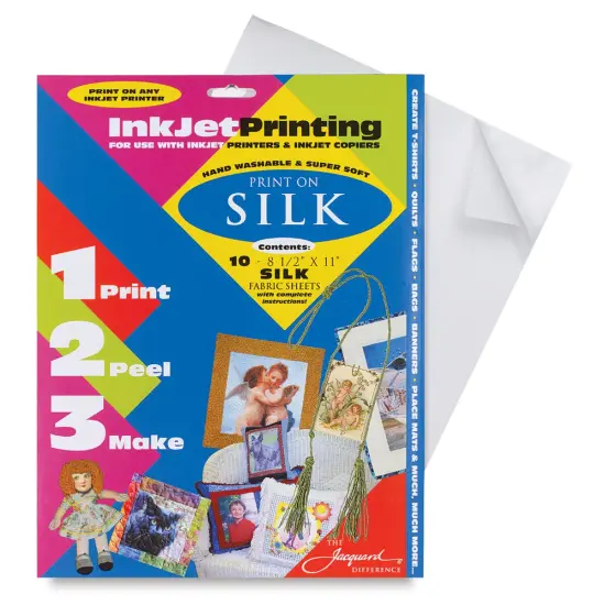 Jacquard Inkjet Fabric - 8-1/2" x 11", Silk, Pkg of 10 {1}