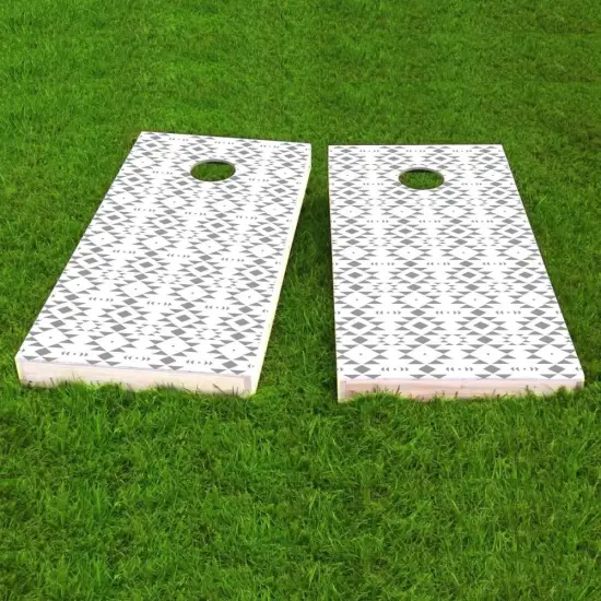 Tribal Geometric Cornhole Board Stencil {1}