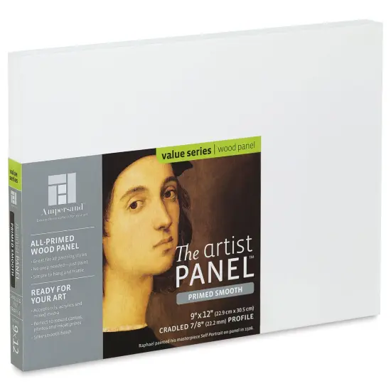Ampersand Value Series Artist Panel - Smooth, 9" x 12", 7/8" Cradle {2}
