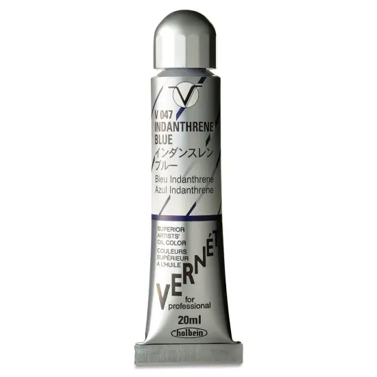 Holbein Vern&eacute;t Superior Artists' Oil Color - Indantherene Blue, 20 ml tube {1}