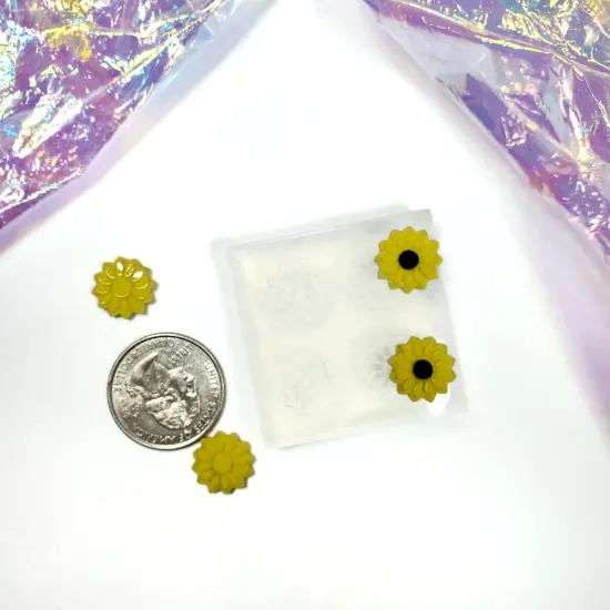 Sunflower Stud Earring Silicone Mold(B11) {5}