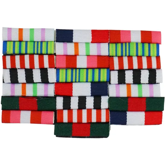 Military Combat Medal Ribbons - Pretend Army War Hero Costume Accessories Ribbon Medals Pins {1}