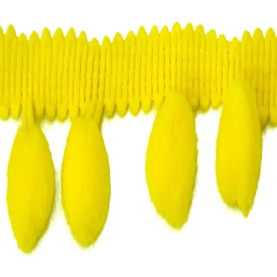 Belagio Pom Trim, 1.25" Wide, 10-Yard Bolt, Bright Yellow {1}