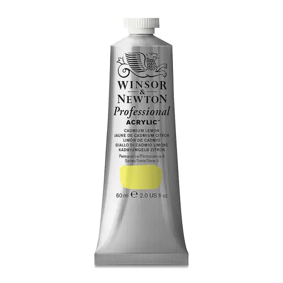 Winsor & Newton Professional Acrylics - Cadmium Lemon, 60 ml tube {2}
