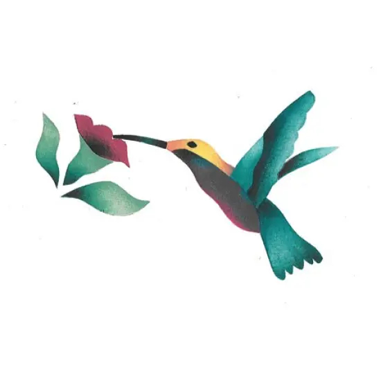 Hummingbird Wall Stencil | 638 by Designer Stencils | Animal & Nature Stencils | {1}